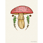 cottage core mushrooms