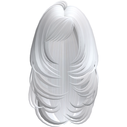Long Butterfly Layered Hair (White) Roblox item