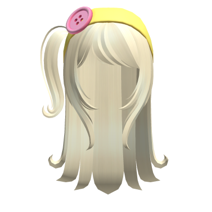 🍀Swirly Hair w Headband(Yellow) Roblox item