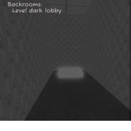 Backrooms level dark lobby