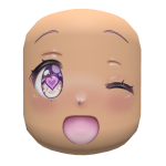 winking cute face