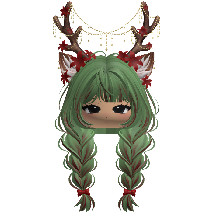 Ethereal Christmas Fairy Fawn Braids w/ Antlers