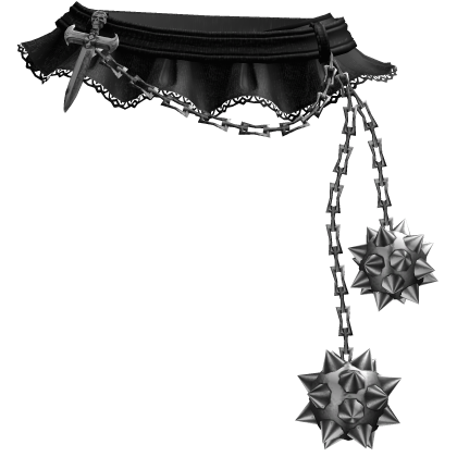 gothic black lace mini skirt 3.0 + emo chain mace Roblox item
