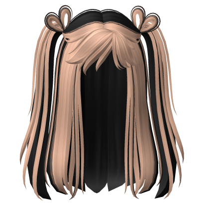 Y2K Heart Pigtails Hair (Black to Blonde) Roblox item