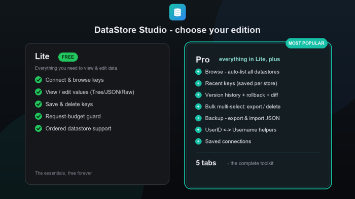 DataStore Studio Lite preview 2