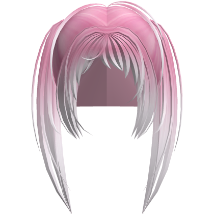 ・ᴥ・ :  Cute Moe Messy Pigtails Long Pink White thumbnail