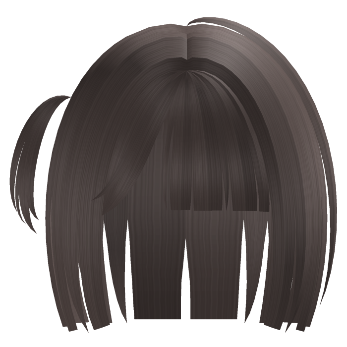 ୨୧ : kawaii ash brown bob with side pigtail