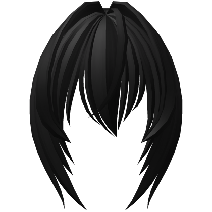 long moe bangs with hair vents in black