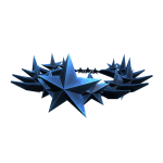 Blue Spiky Star Crown