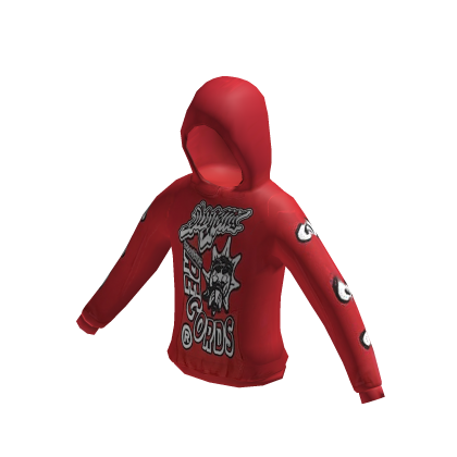 Trendy Red Emo Hoodie
