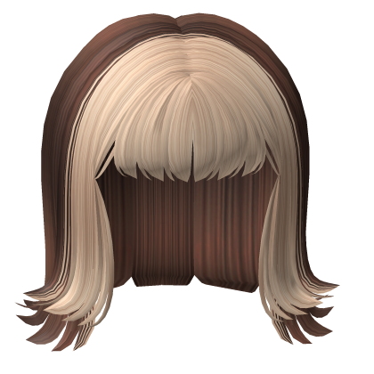 Brown & Blonde Layered Wolf Cut  Roblox item