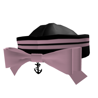 Sailor Bow Cute Emo Hat (black/pink)