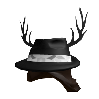 ⏳ Black Sparkle Fedora + Antlers + Hair Roblox item