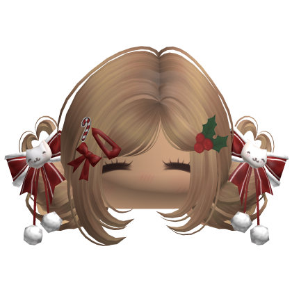 ♡ Christmas Buns w/ Bows (Honey Blonde)