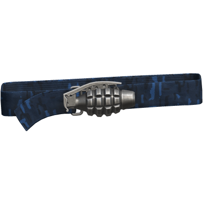 Y2k Grunge Grenade Belt Blue Camo 1.0