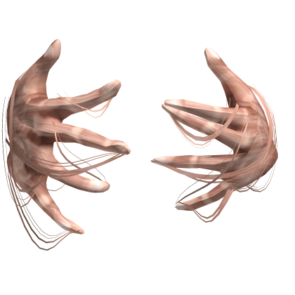Ethereal flowy hair hands [blonde] Roblox item