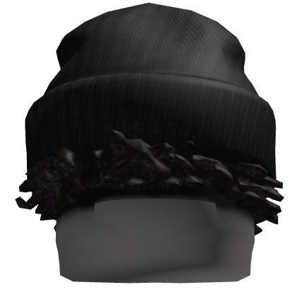 Sponged Freeform Curly Afro Fade W Black Beanie  