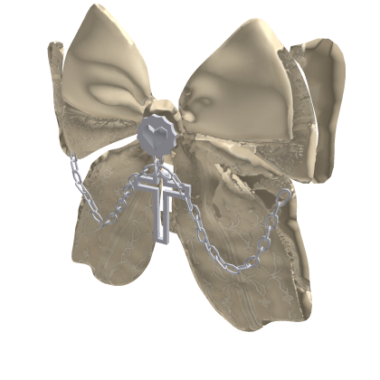Ivory White Gothic Coquette Hair Bow