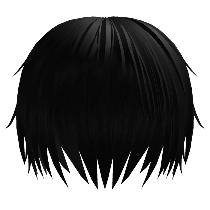 black messy emo vkei hair