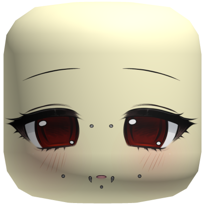 Innocent Moe Neutral Red Eyes Face W/ Piercings Roblox item