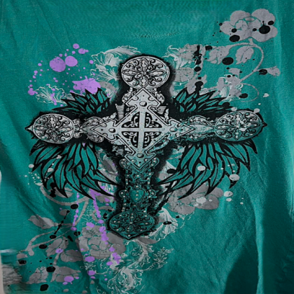 Turquoise Cross y2k Shirt Print Roblox decal