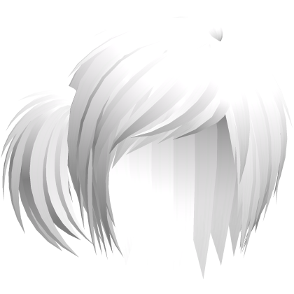 wispy emo side swept scene hair in white Roblox item