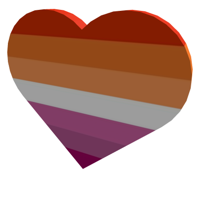 Lesbian Pride Heart Shoulder Charm Roblox item
