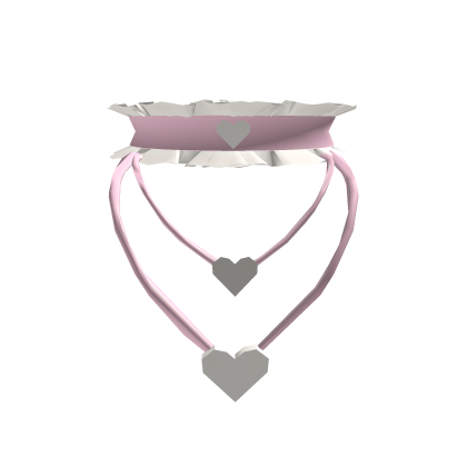 Pastel Pink Ruffle Collar Hearts Roblox item