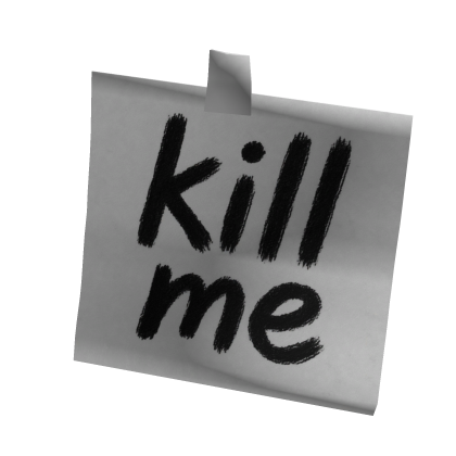 Black/White Halloween Sticky Note (For Korblox)