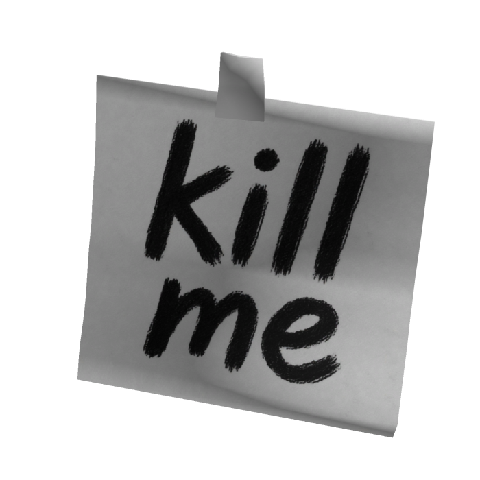 Black/White Halloween Sticky Note (For Korblox)