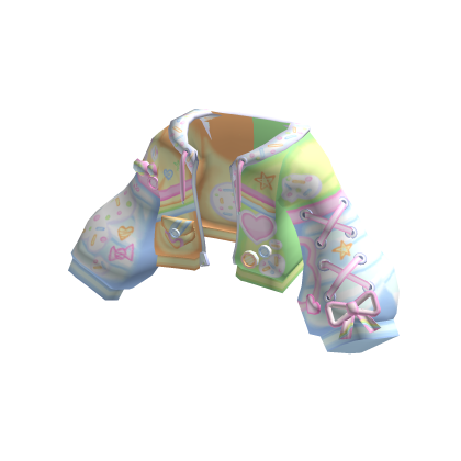 Colorful Kawaii Decora Dinosaur Jacket in Pink thumbnail