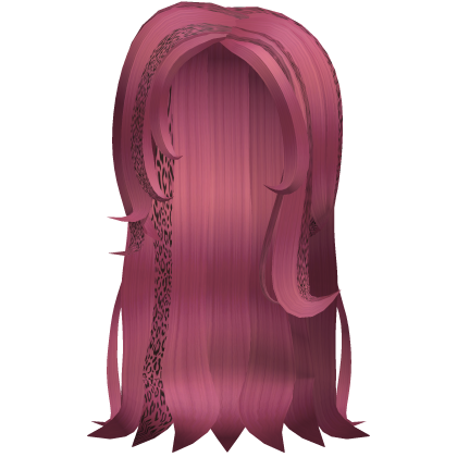 Pink Leopard Diva Swooped Face Framing Hair Roblox item