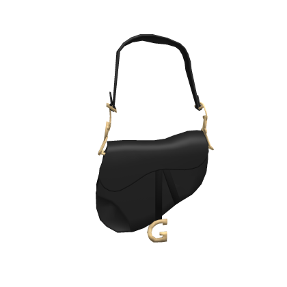 Black Y2K Saddle Bag Roblox asset preview