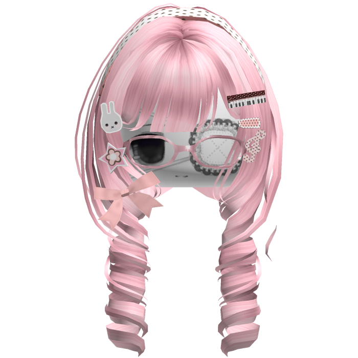 ♡ Moe Cutesy Curly Hair W/ Moe Face (Pink)