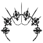 Black Maximalist Black Gem Needle Halo Crown