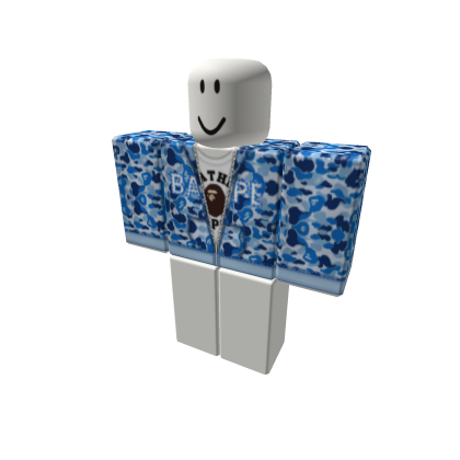 Bape Rhinestone Blue Hoodie Roblox