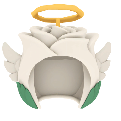 White Rose Halo Helmet Roblox item