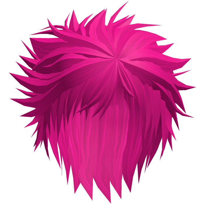 Hot Pink Messy Anime Hair 30.