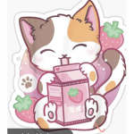 Boba strawberry milk cute Pomeranian