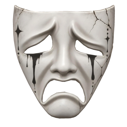 Gothic Porcelain Tragedy Mask