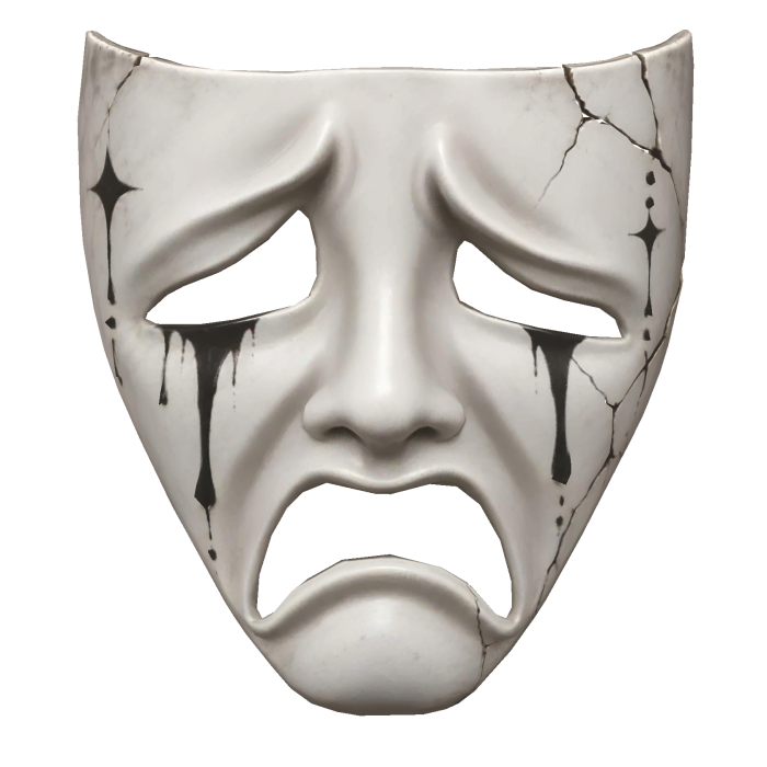 Gothic Porcelain Tragedy Mask