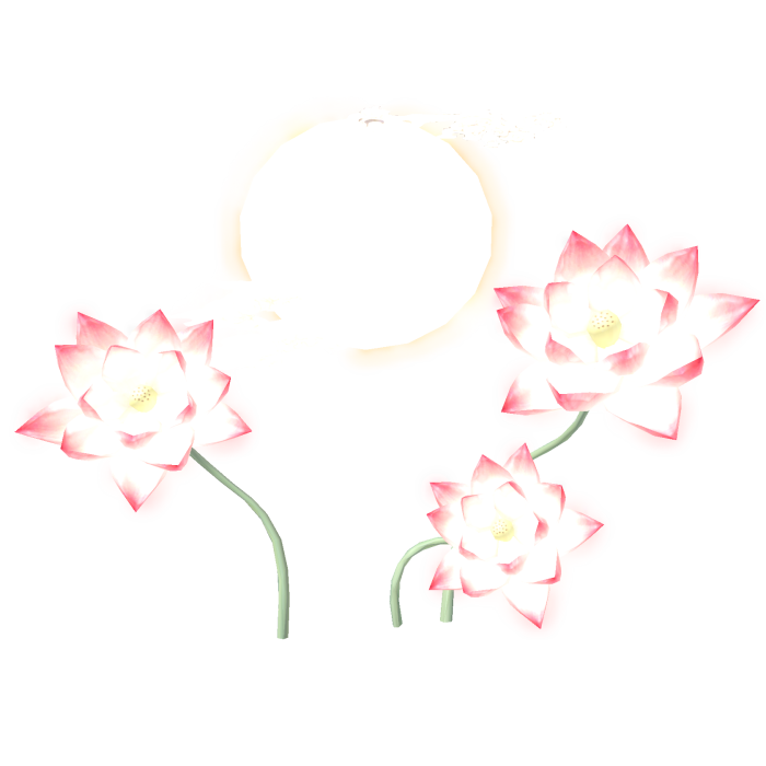 Glowing Emissive Lotus Moon Cloud Lunar Goddess