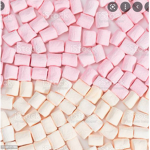 pink and white marshmallows