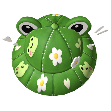 Cute green frog hat