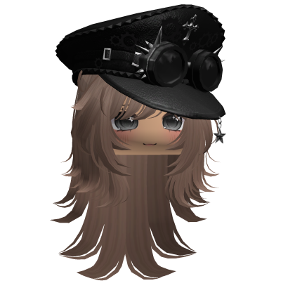 Emo Milktea Wolfcut W/ Punk Cap & Face Roblox item