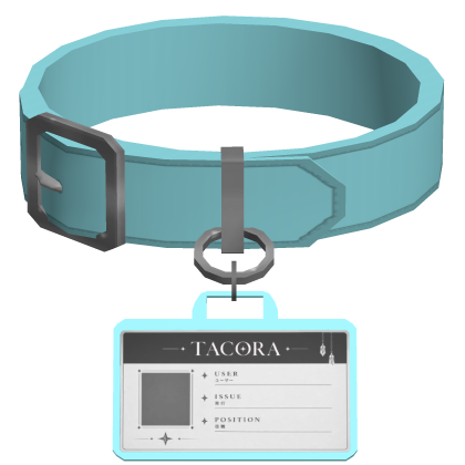 Cute Blue ID card Choker / Collar 3.0 Roblox item