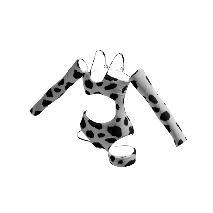 Y2K Cut Out Jumpsuit Cow