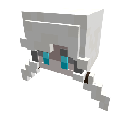 Pixel Potato girl w/white hair & cyan eyes Roblox item