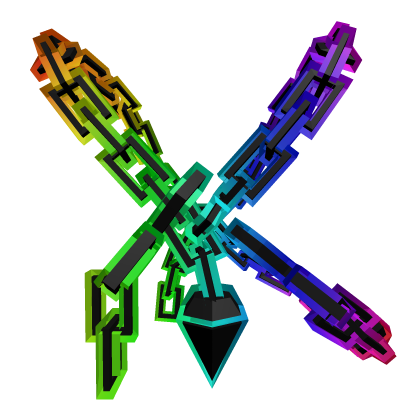 Cartoony Glowing Rainbow Body Chains