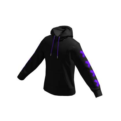 Black & Purple Stitches Hoodie thumbnail